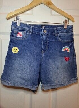 Gap Denim Short Size 14 Stretch Midi Short  Blue Jean Girl